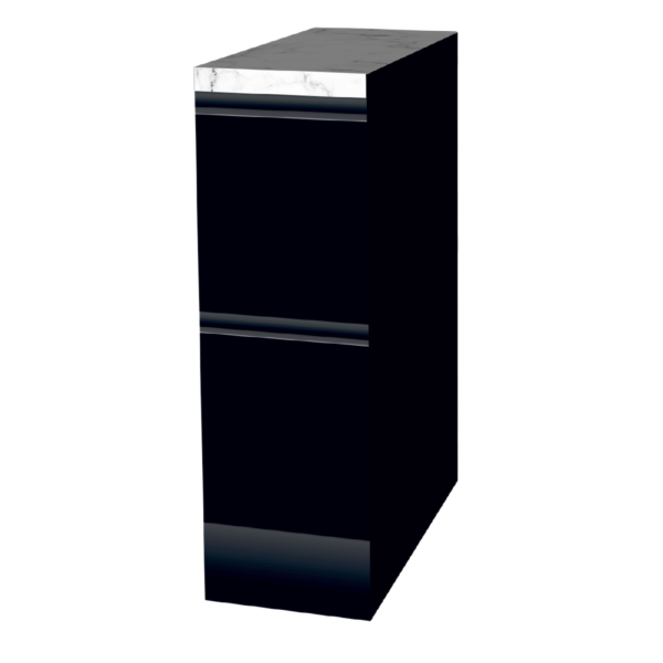 MODULO BASE 30 CM NERO | Cucina in Cartone Double Face + Top intercambiabile | Home Staging