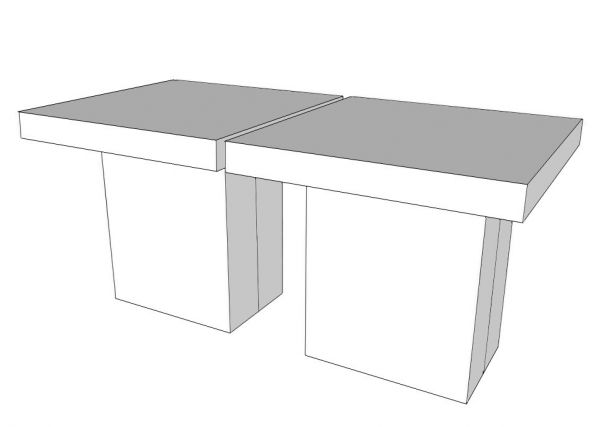 TAVOLO DOPPIO CUBIQZ