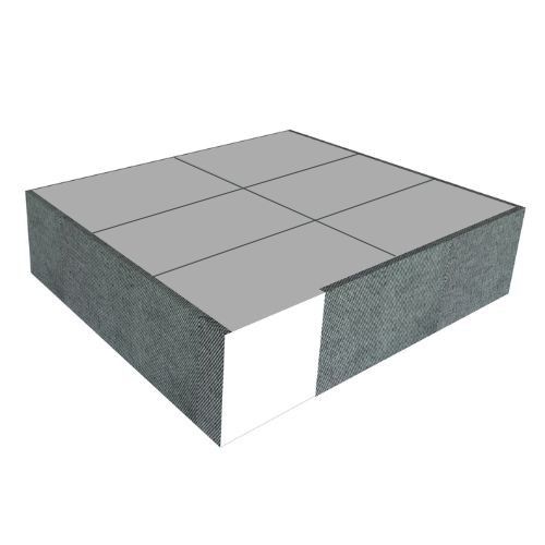 Questa esclusiva copertura giroletto su misura completa il letto doppio in cartone Cubiqz!