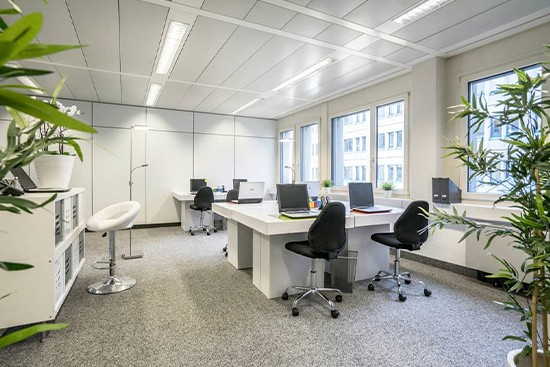 Home Staging Kyburz con mobili per ufficio in cartone di cubiqz Home Staging Kyburz con mobili per ufficio in cartone di cubiqz