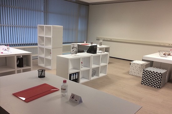 Cubiqz mobile modulare in cartone LUUCK per Office Staging Cubiqz mobile modulare in cartone LUUCK per Office Staging
